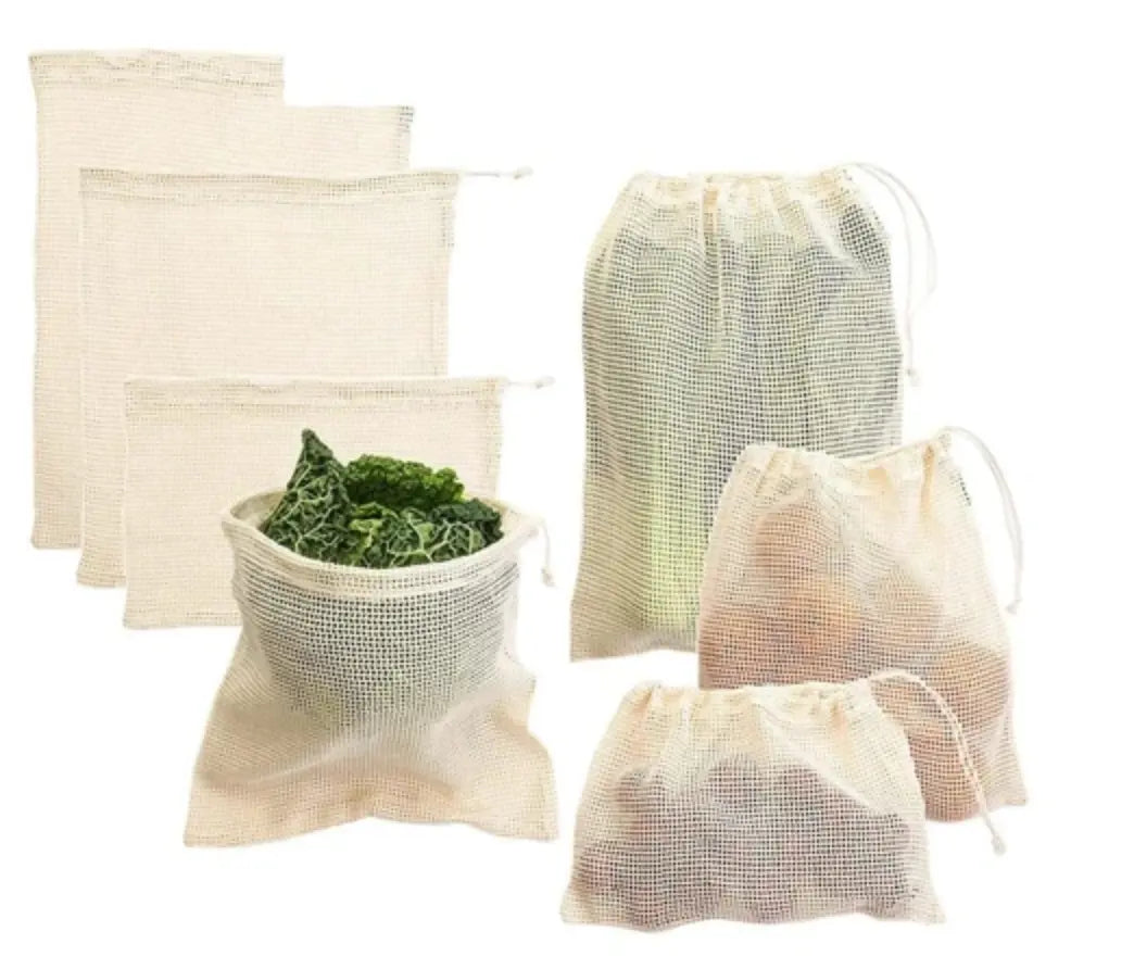 Organic Cotton Produce Bags - Ecovibes