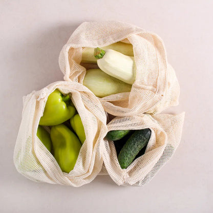 Organic Cotton Produce Bags - Ecovibes