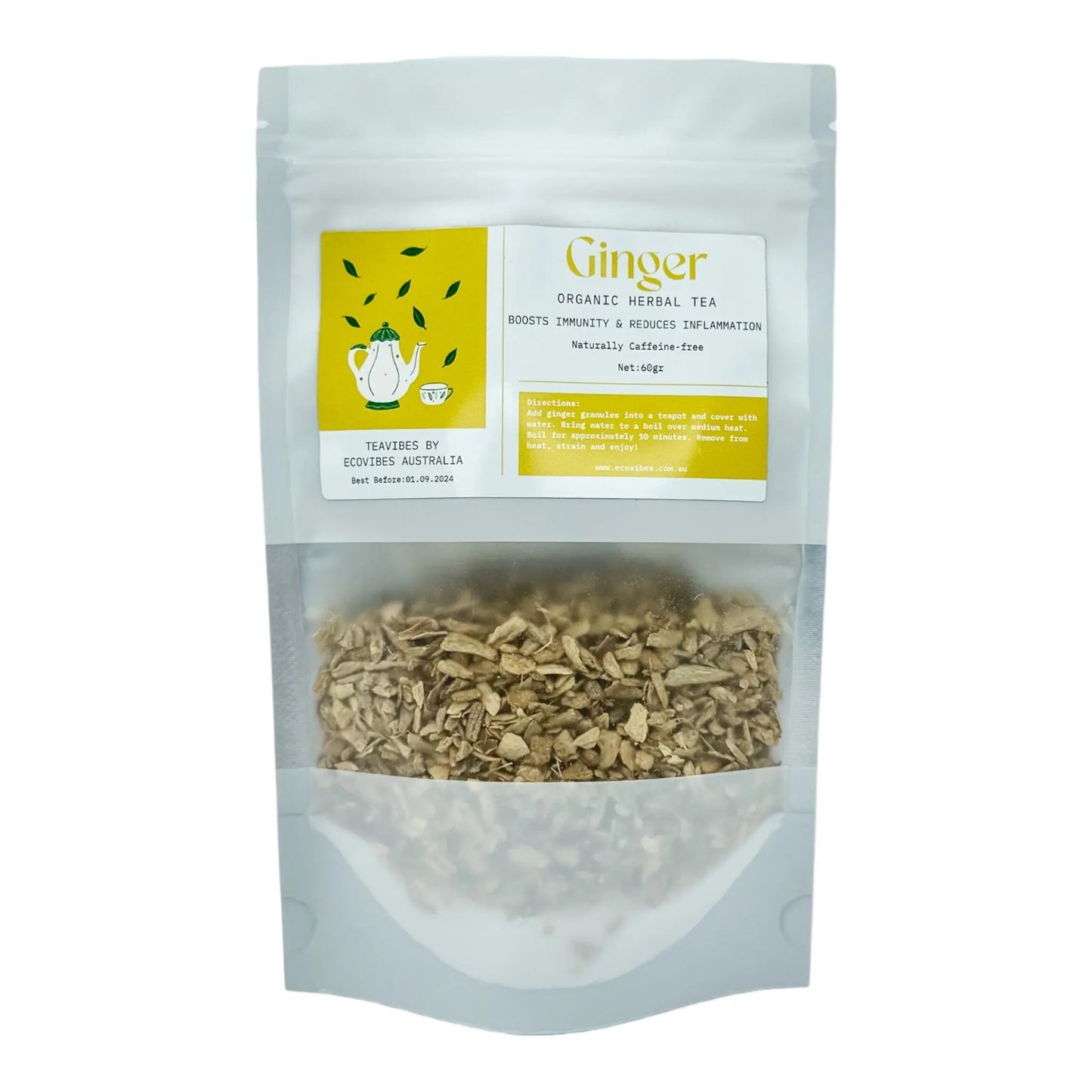 Organic Dried Ginger Root - Ecovibes