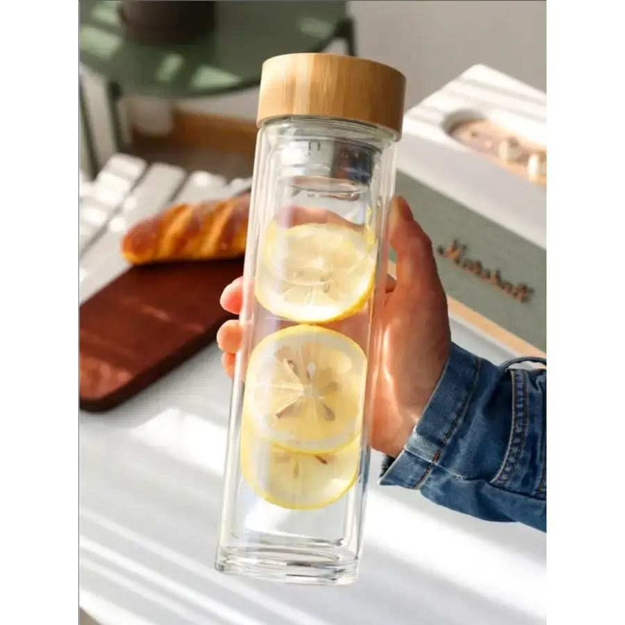 2 in 1 Insulated Glass Tea Infuser/Water Bottle - Ecovibes